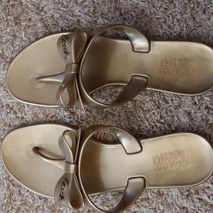 Coach poppy gold jelly Sandals